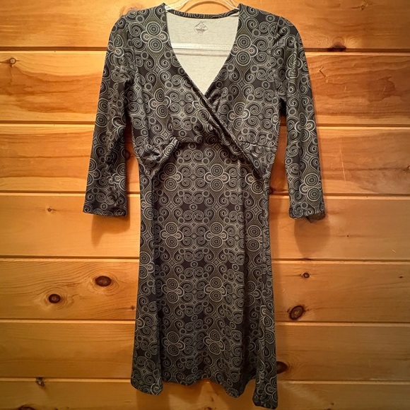Prana dress size small with greens, turquoise and white color design. - Picture 1 of 10